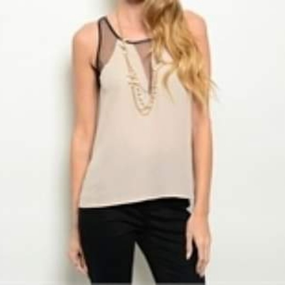 Tan and Black Top - Picture 1 of 1